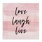 Stupell Industries Pink Love Laugh Live Phrase Canvas Wall Art